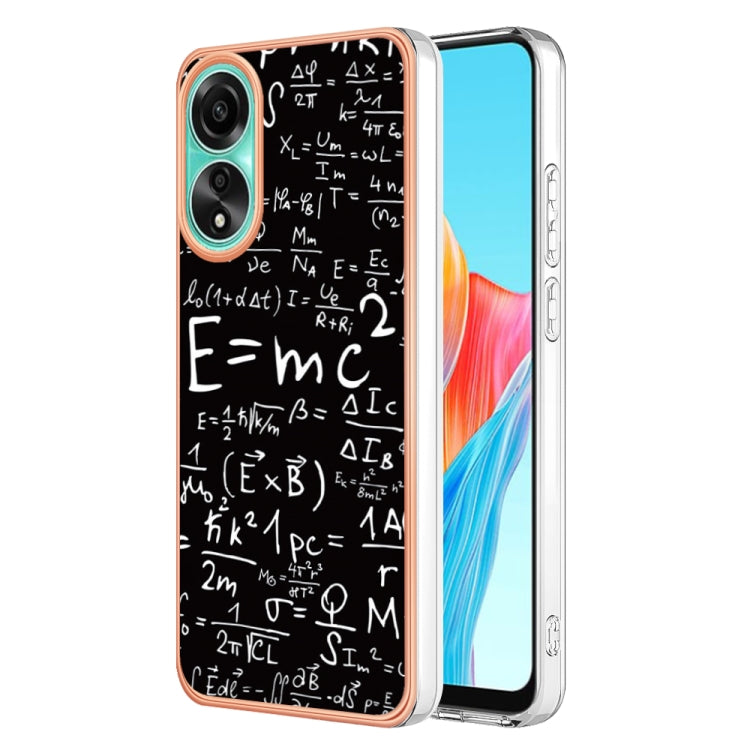 For OPPO A78 4G Electroplating Marble Dual-side IMD Phone Case(Equation) by buy2fix