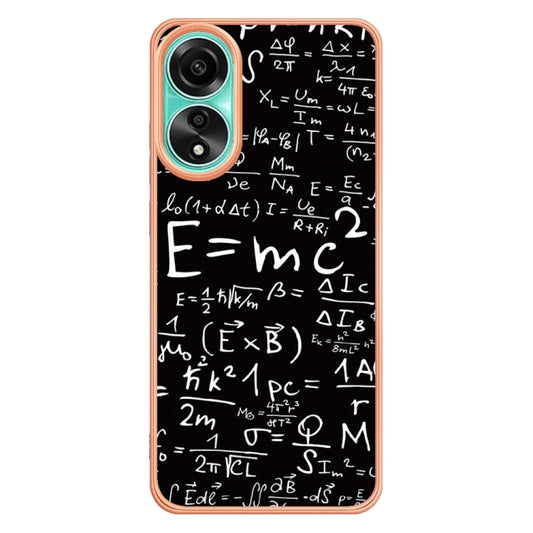 For OPPO A78 4G Electroplating Marble Dual-side IMD Phone Case(Equation) by buy2fix