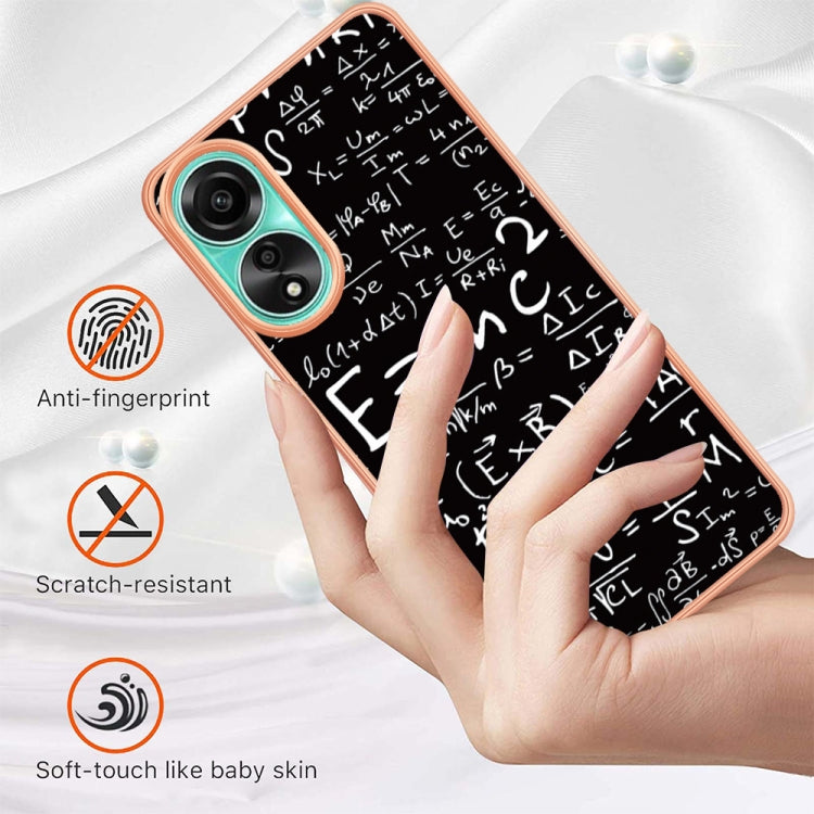 For OPPO A78 4G Electroplating Marble Dual-side IMD Phone Case(Equation) by buy2fix