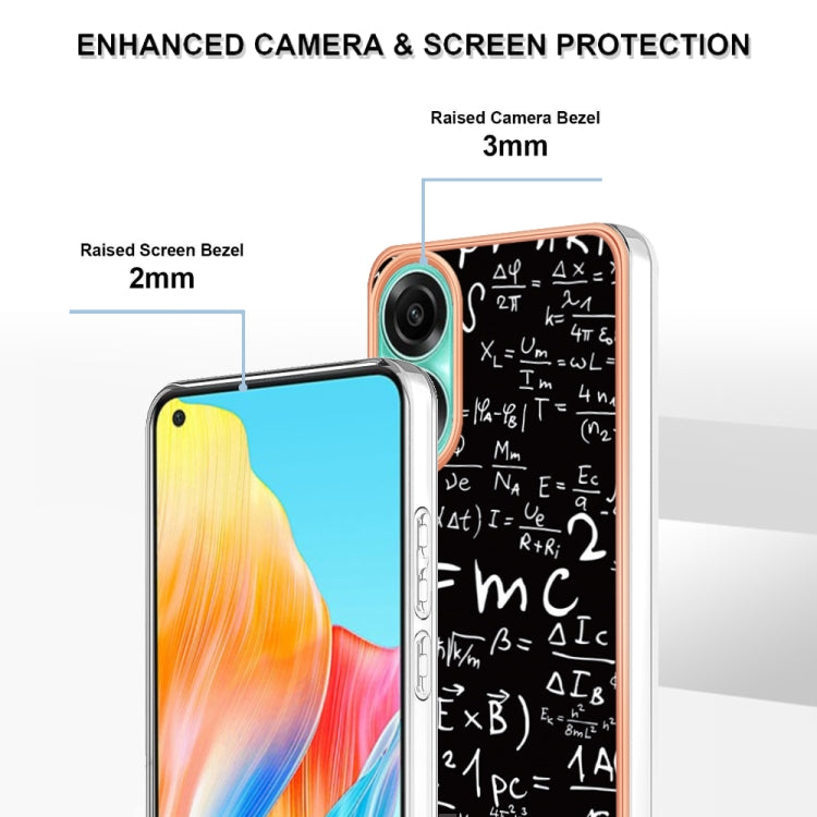 For OPPO A78 4G Electroplating Marble Dual-side IMD Phone Case(Equation) by buy2fix