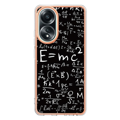 For OPPO A58 4G Electroplating Marble Dual-side IMD Phone Case(Equation) by buy2fix