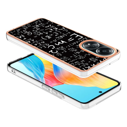 For OPPO A58 4G Electroplating Marble Dual-side IMD Phone Case(Equation) by buy2fix