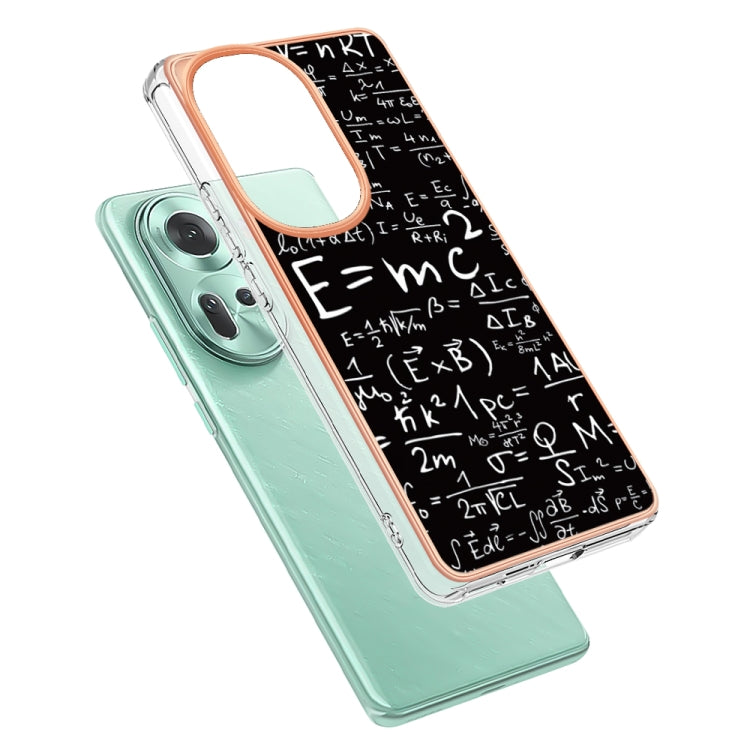 For OPPO Reno11 5G Global Electroplating Marble Dual-side IMD Phone Case(Equation) - OPPO Cases by buy2fix | Online Shopping UK | buy2fix