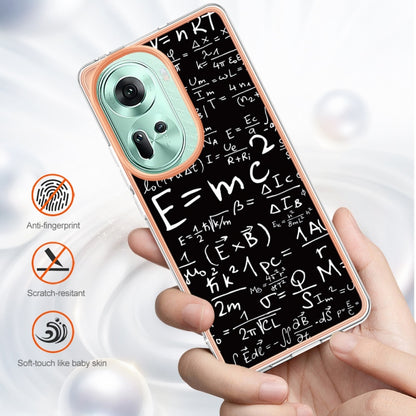 For OPPO Reno11 5G Global Electroplating Marble Dual-side IMD Phone Case(Equation) - OPPO Cases by buy2fix | Online Shopping UK | buy2fix