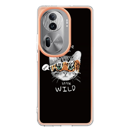 For OPPO Reno11 Pro 5G Global Electroplating Marble Dual-side IMD Phone Case(Natural Growth) - OPPO Cases by buy2fix | Online Shopping UK | buy2fix