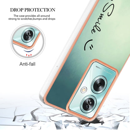 For OPPO A79 5G Global Electroplating Marble Dual-side IMD Phone Case(Smile) by buy2fix