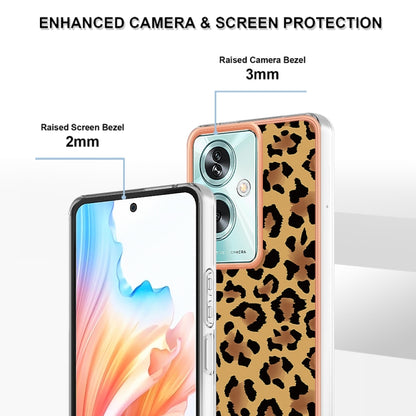 For OPPO A79 5G Global Electroplating Marble Dual-side IMD Phone Case(Leopard Print) by buy2fix