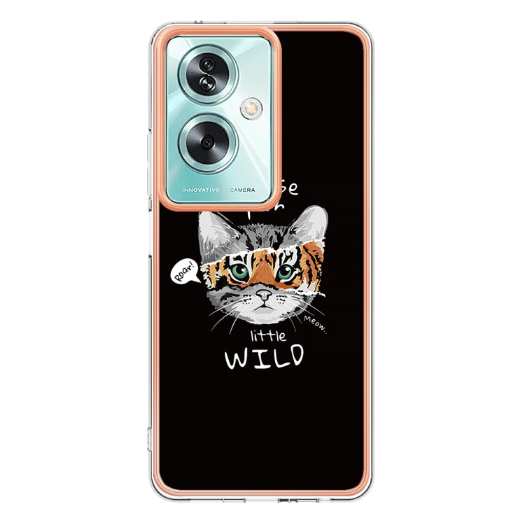 For OPPO A79 5G Global Electroplating Marble Dual-side IMD Phone Case(Natural Growth) by buy2fix