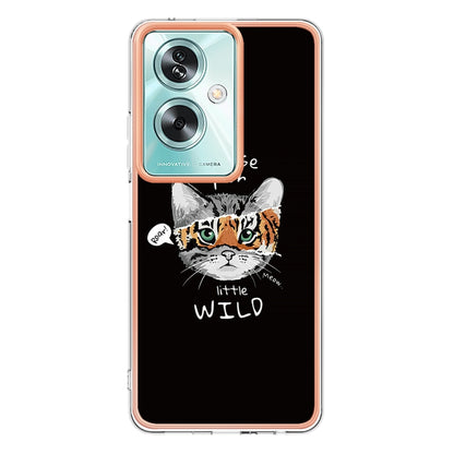 For OPPO A79 5G Global Electroplating Marble Dual-side IMD Phone Case(Natural Growth) by buy2fix