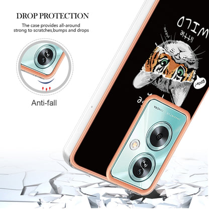 For OPPO A79 5G Global Electroplating Marble Dual-side IMD Phone Case(Natural Growth) by buy2fix