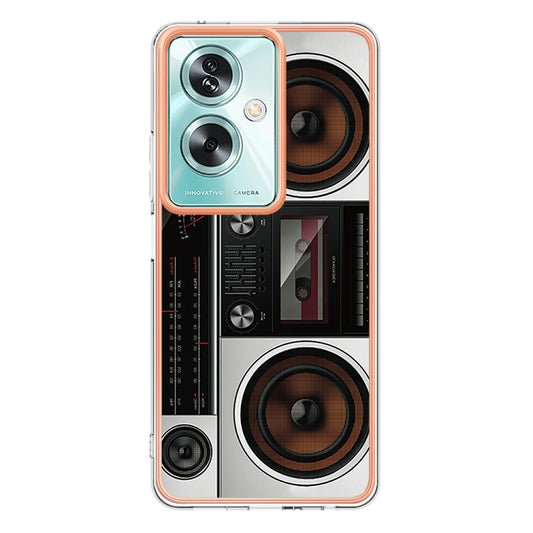 For OPPO A79 5G Global Electroplating Marble Dual-side IMD Phone Case(Retro Radio) by buy2fix