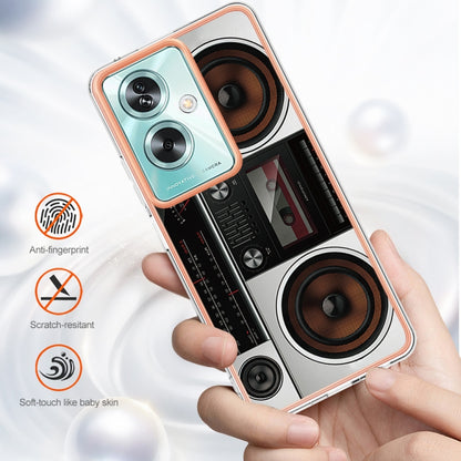 For OPPO A79 5G Global Electroplating Marble Dual-side IMD Phone Case(Retro Radio) by buy2fix