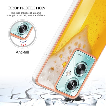 For OPPO A79 5G Global Electroplating Marble Dual-side IMD Phone Case(Draft Beer) by buy2fix