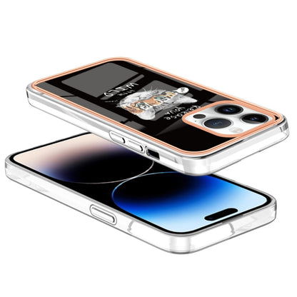For iPhone 16 Pro Max Electroplating Marble Dual-side IMD Phone Case(Natural Growth) by buy2fix