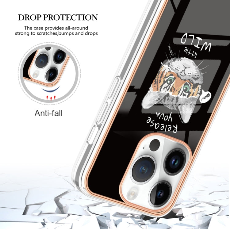 For iPhone 16 Pro Electroplating Marble Dual-side IMD Phone Case(Natural Growth) by buy2fix