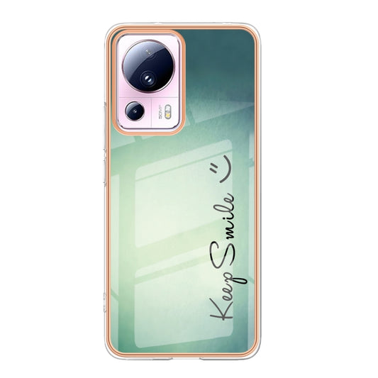 For Xiaomi 13 Lite 5G Electroplating Marble Dual-side IMD Phone Case(Smile) - Xiaomi Cases by buy2fix | Online Shopping UK | buy2fix