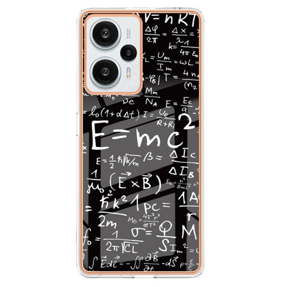 For Xiaomi Poco F5 / Redmi Note 12 Turbo Electroplating Marble Dual-side IMD Phone Case(Equation) - Xiaomi Cases by buy2fix | Online Shopping UK | buy2fix