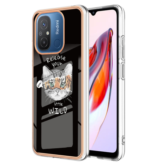 For Xiaomi Redmi 12C / 11A 4G Electroplating Marble Dual-side IMD Phone Case(Natural Growth) - Xiaomi Cases by buy2fix | Online Shopping UK | buy2fix