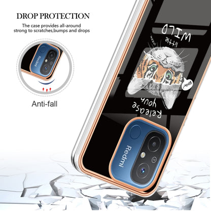 For Xiaomi Redmi 12C / 11A 4G Electroplating Marble Dual-side IMD Phone Case(Natural Growth) - Xiaomi Cases by buy2fix | Online Shopping UK | buy2fix