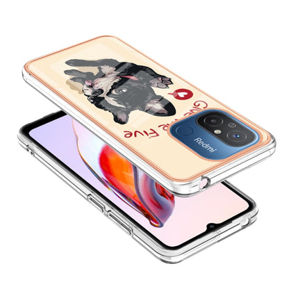For Xiaomi Redmi 12C / 11A 4G Electroplating Marble Dual-side IMD Phone Case(Lucky Dog) - Xiaomi Cases by buy2fix | Online Shopping UK | buy2fix