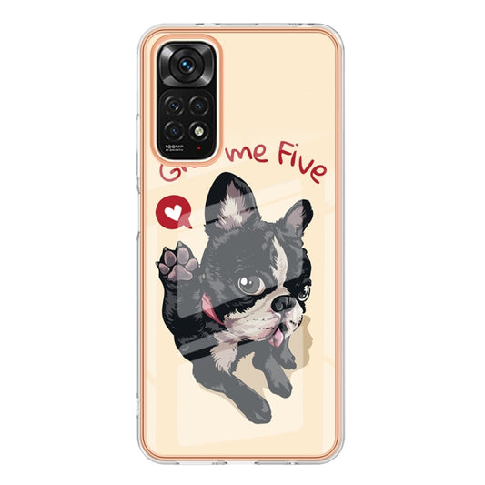 For Xiaomi Redmi Note 11s / Note 11 4G Electroplating Marble Dual-side IMD Phone Case(Lucky Dog) - Xiaomi Cases by buy2fix | Online Shopping UK | buy2fix