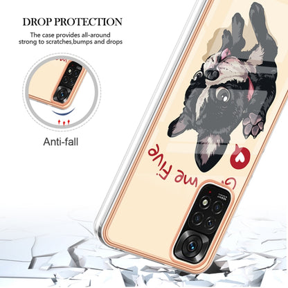 For Xiaomi Redmi Note 11s / Note 11 4G Electroplating Marble Dual-side IMD Phone Case(Lucky Dog) - Xiaomi Cases by buy2fix | Online Shopping UK | buy2fix