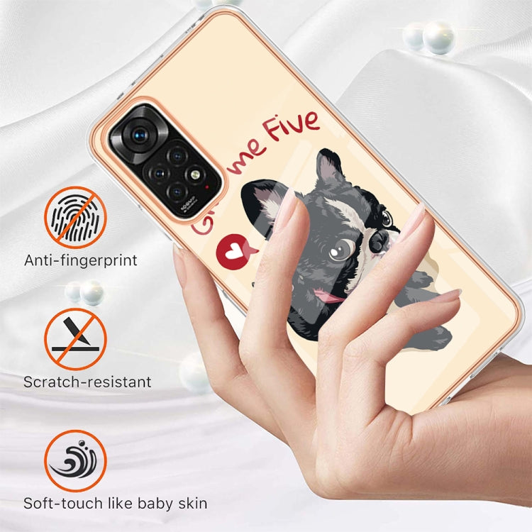 For Xiaomi Redmi Note 11s / Note 11 4G Electroplating Marble Dual-side IMD Phone Case(Lucky Dog) - Xiaomi Cases by buy2fix | Online Shopping UK | buy2fix
