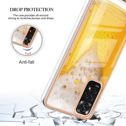 For Xiaomi Redmi Note 11s / Note 11 4G Electroplating Marble Dual-side IMD Phone Case(Draft Beer) - Xiaomi Cases by buy2fix | Online Shopping UK | buy2fix