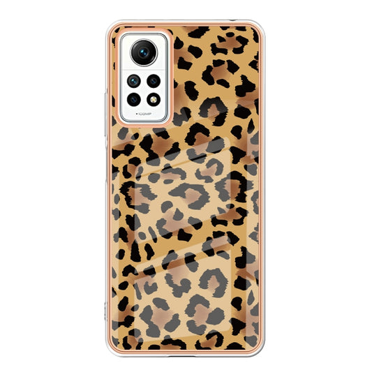 For Xiaomi Redmi Note 12 Pro 4G Global Electroplating Marble Dual-side IMD Phone Case(Leopard Print) by buy2fix