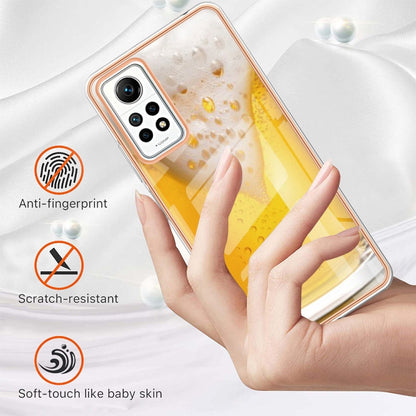 For Xiaomi Redmi Note 12 Pro 4G Global Electroplating Marble Dual-side IMD Phone Case(Draft Beer) - Xiaomi Cases by buy2fix | Online Shopping UK | buy2fix