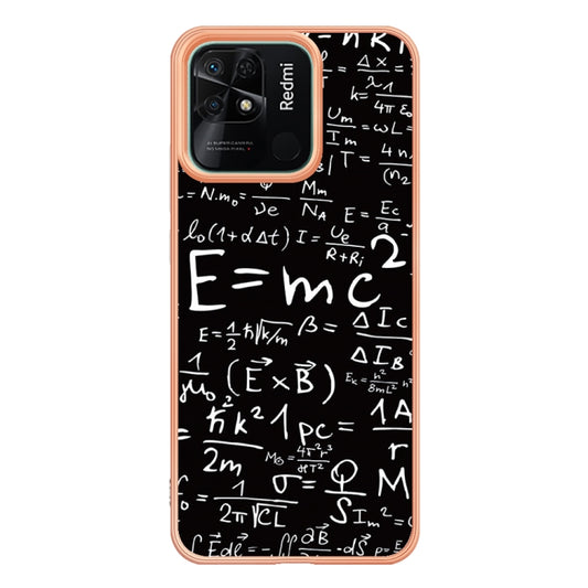 For Xiaomi Redmi 10C Electroplating Marble Dual-side IMD Phone Case(Equation) - Xiaomi Cases by buy2fix | Online Shopping UK | buy2fix
