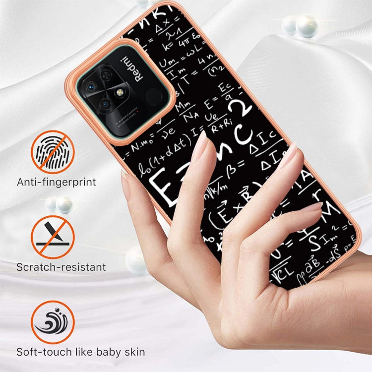 For Xiaomi Redmi 10C Electroplating Marble Dual-side IMD Phone Case(Equation) - Xiaomi Cases by buy2fix | Online Shopping UK | buy2fix