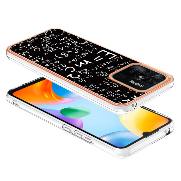 For Xiaomi Redmi 10C Electroplating Marble Dual-side IMD Phone Case(Equation) - Xiaomi Cases by buy2fix | Online Shopping UK | buy2fix
