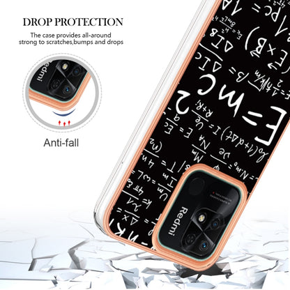 For Xiaomi Redmi 10C Electroplating Marble Dual-side IMD Phone Case(Equation) - Xiaomi Cases by buy2fix | Online Shopping UK | buy2fix
