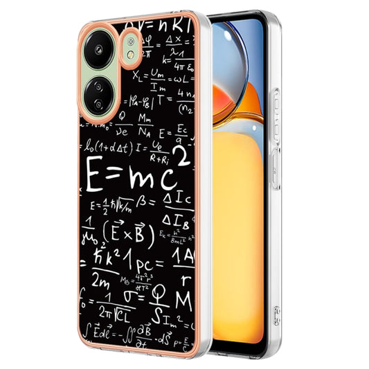 For Xiaomi Redmi 13C 4G Electroplating Marble Dual-side IMD Phone Case(Equation) by buy2fix