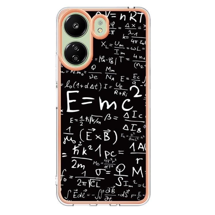 For Xiaomi Redmi 13C 4G Electroplating Marble Dual-side IMD Phone Case(Equation) by buy2fix