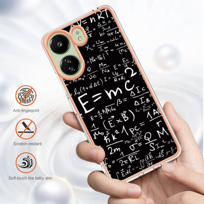 For Xiaomi Redmi 13C 4G Electroplating Marble Dual-side IMD Phone Case(Equation) by buy2fix