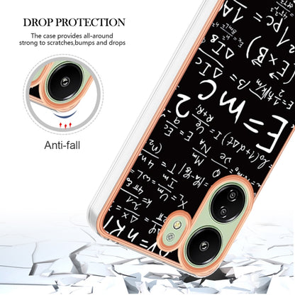 For Xiaomi Redmi 13C 4G Electroplating Marble Dual-side IMD Phone Case(Equation) by buy2fix