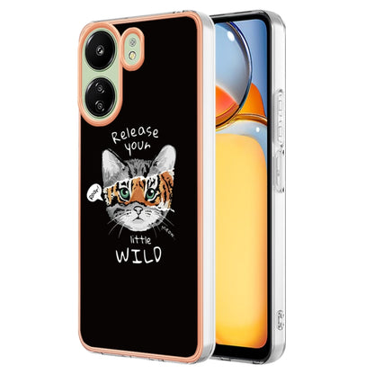 For Xiaomi Redmi 13C 4G Electroplating Marble Dual-side IMD Phone Case(Natural Growth) by buy2fix