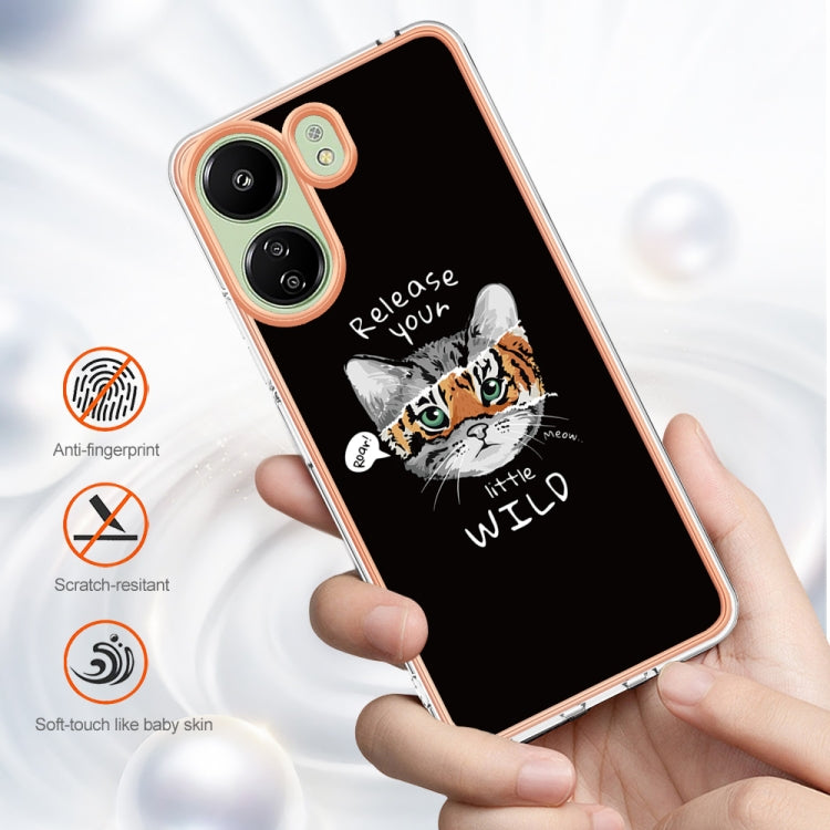 For Xiaomi Redmi 13C 4G Electroplating Marble Dual-side IMD Phone Case(Natural Growth) by buy2fix