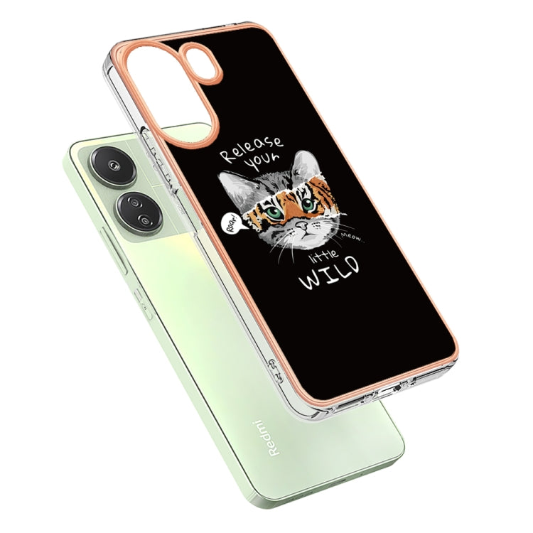 For Xiaomi Redmi 13C 4G Electroplating Marble Dual-side IMD Phone Case(Natural Growth) by buy2fix