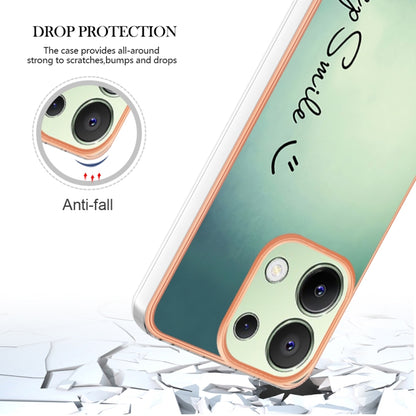 For Xiaomi Redmi Note 13 4G Global Electroplating Marble Dual-side IMD Phone Case(Smile) - Xiaomi Cases by buy2fix | Online Shopping UK | buy2fix