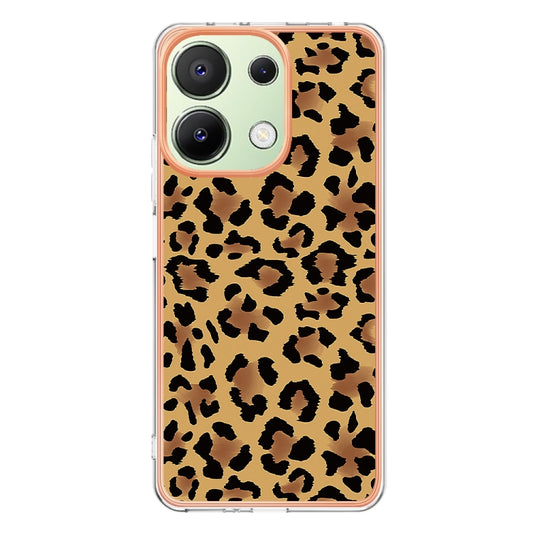 For Xiaomi Redmi Note 13 4G Global Electroplating Marble Dual-side IMD Phone Case(Leopard Print) - Xiaomi Cases by buy2fix | Online Shopping UK | buy2fix