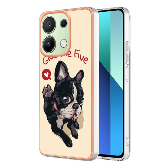 For Xiaomi Redmi Note 13 4G Global Electroplating Marble Dual-side IMD Phone Case(Lucky Dog) - Xiaomi Cases by buy2fix | Online Shopping UK | buy2fix