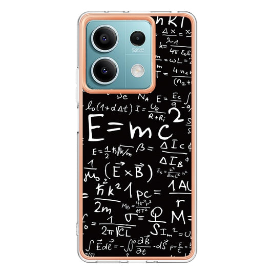 For Xiaomi Redmi Note 13 5G Electroplating Marble Dual-side IMD Phone Case(Equation) - Xiaomi Cases by buy2fix | Online Shopping UK | buy2fix