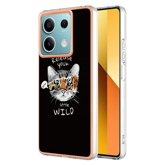 For Xiaomi Redmi Note 13 5G Electroplating Marble Dual-side IMD Phone Case(Natural Growth) - Xiaomi Cases by buy2fix | Online Shopping UK | buy2fix