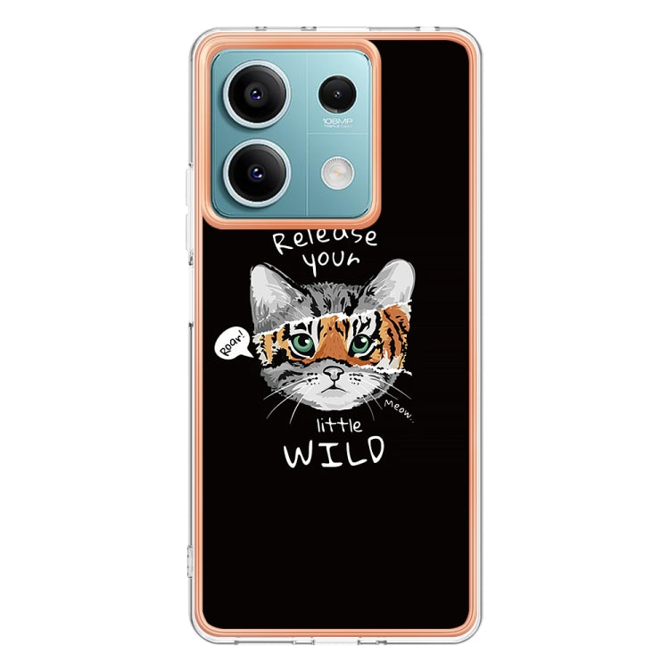 For Xiaomi Redmi Note 13 5G Electroplating Marble Dual-side IMD Phone Case(Natural Growth) - Xiaomi Cases by buy2fix | Online Shopping UK | buy2fix