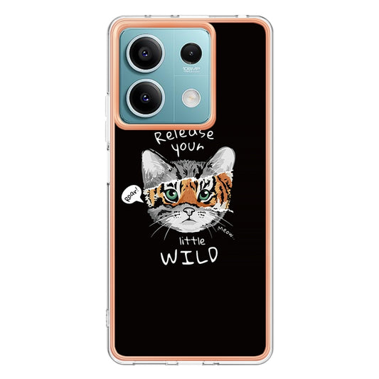 For Xiaomi Redmi Note 13 5G Electroplating Marble Dual-side IMD Phone Case(Natural Growth) - Xiaomi Cases by buy2fix | Online Shopping UK | buy2fix