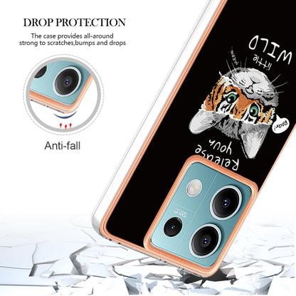 For Xiaomi Redmi Note 13 5G Electroplating Marble Dual-side IMD Phone Case(Natural Growth) - Xiaomi Cases by buy2fix | Online Shopping UK | buy2fix