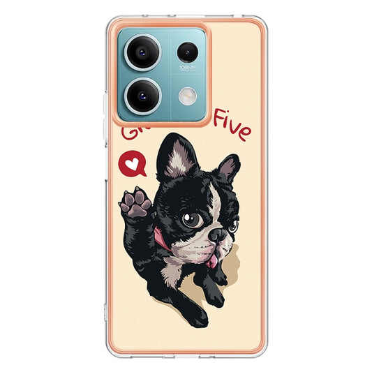 For Xiaomi Redmi Note 13 5G Electroplating Marble Dual-side IMD Phone Case(Lucky Dog) - Xiaomi Cases by buy2fix | Online Shopping UK | buy2fix